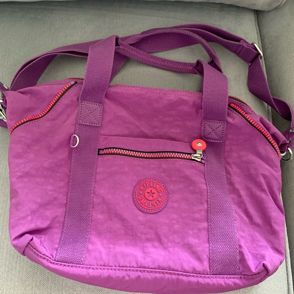 Kipling tote purple color size medium